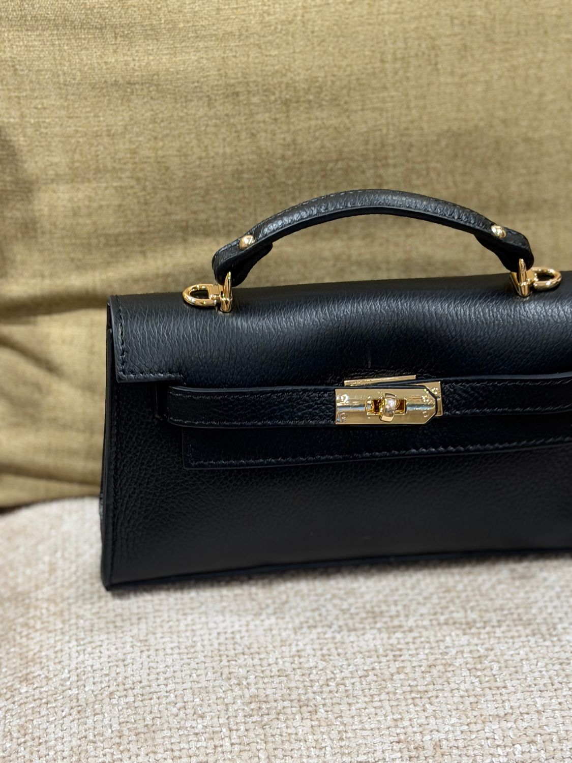 Tas van leer LUXURY HERM | zwart