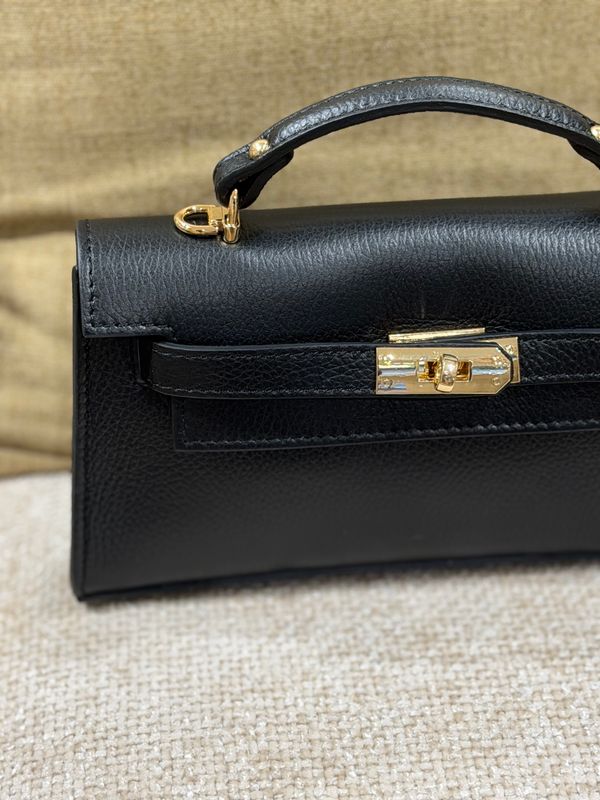 Tas van leer LUXURY HERM | zwart