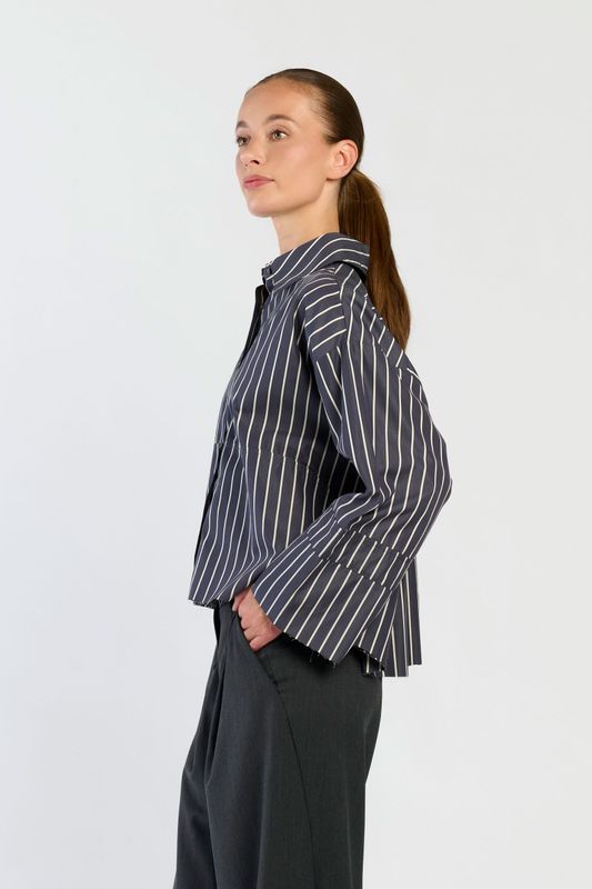 SPQ DORA blouse | grey stripe