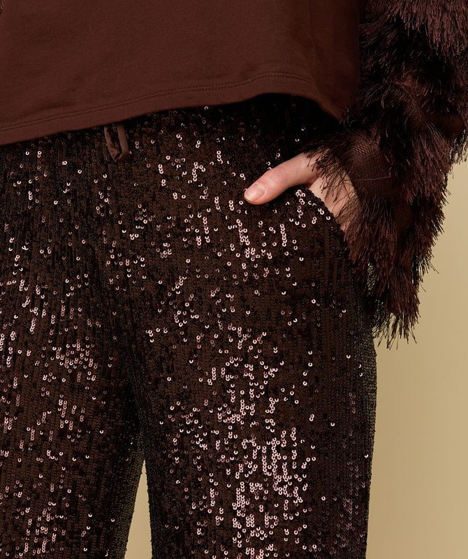 HEYB HARPER pantalon | shiny brown