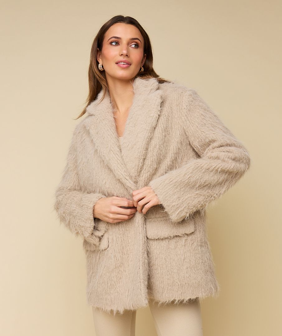 HEYB FABIENNE blazer | fluffy sand