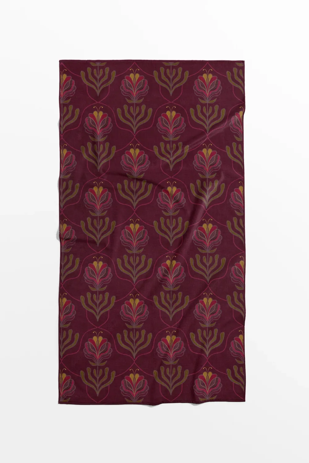 Gastendoekje Florelle Burgundy | 30x50cm