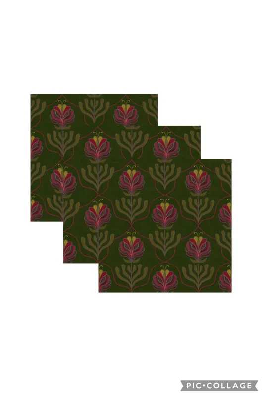Vaatdoekje Florelle Green | 30x30cm