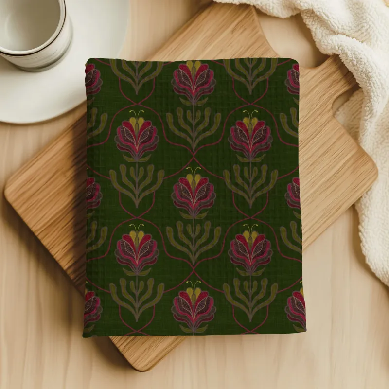 Keukendoek Florelle Green | 60x40cm
