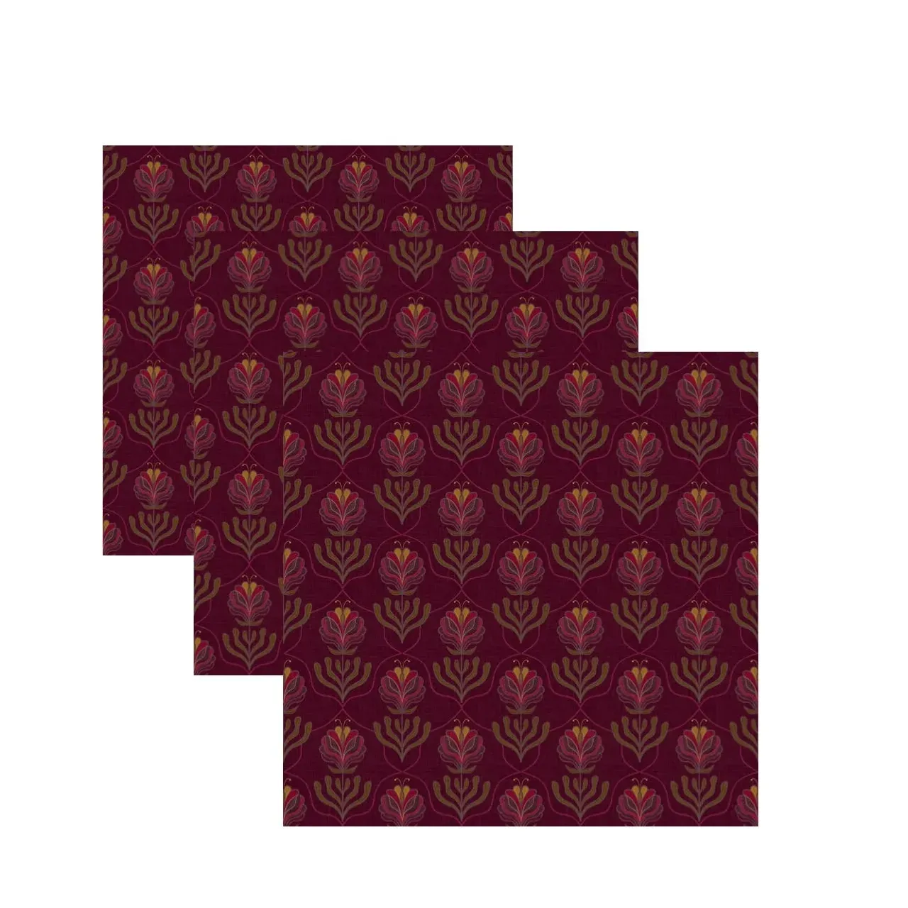 Vaatdoekje Florelle Burgundy | 30x30cm