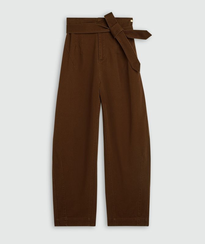 JV-KIAN high rise balloon fit broek | brown