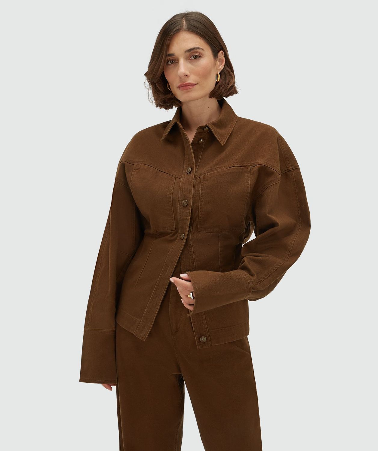 JV-NURA fitted blouse | brown