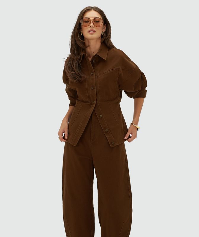 JV-NURA fitted blouse | brown