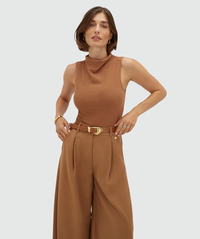 JV-BIBI top | cognac