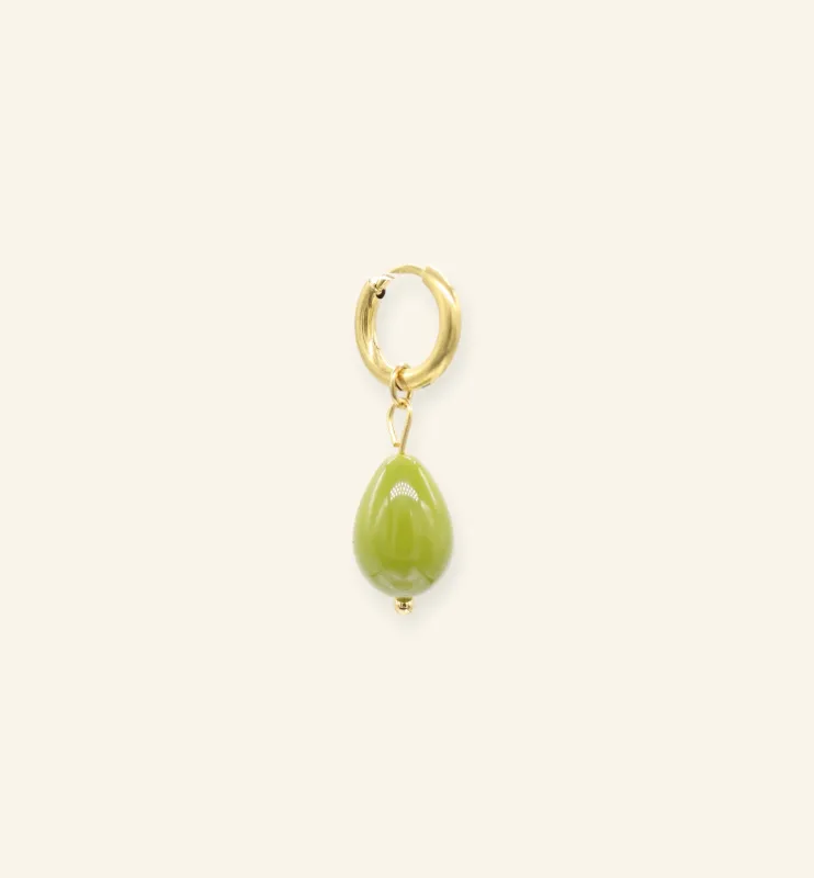 Olive Treasure oorbel