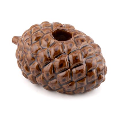 Kandelaar Dennenappel Nux | 12x9x6cm - brown
