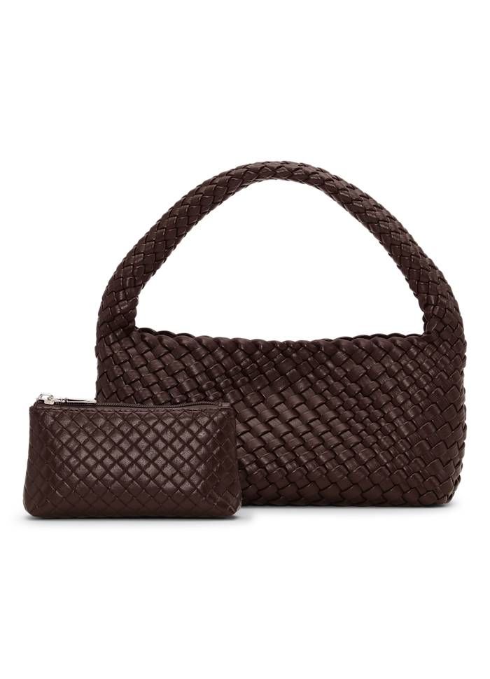SUI AVA tas geweven + pouch | brown