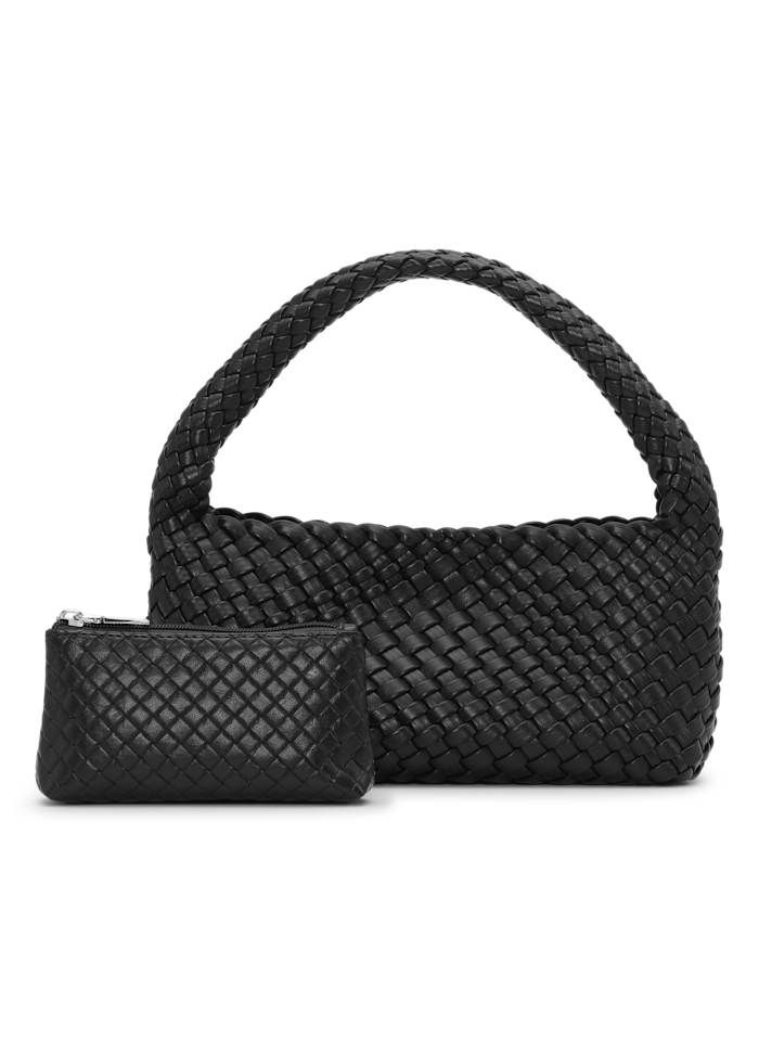 SUI AVA tas geweven + pouch | black
