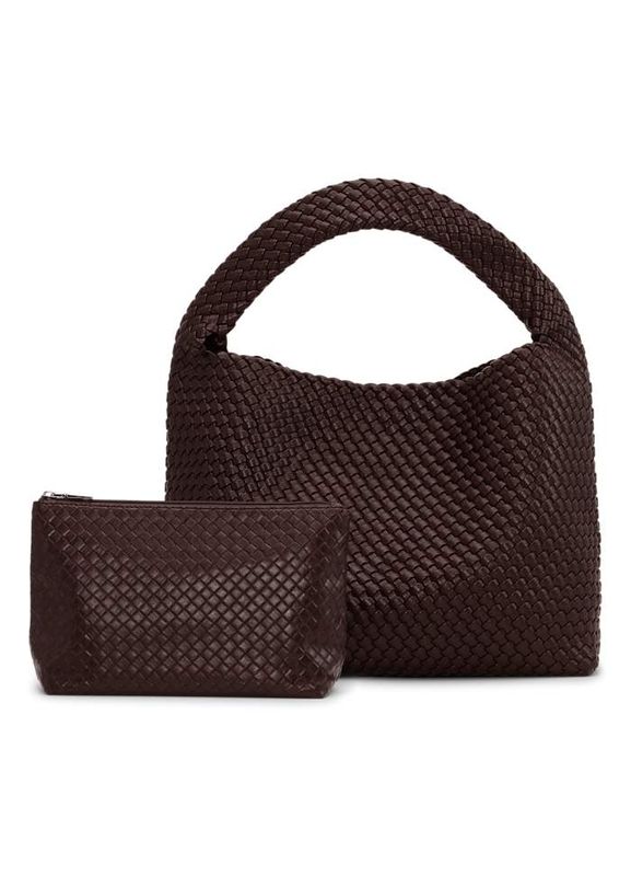 SUI AVA shopper geweven + pouch | brown