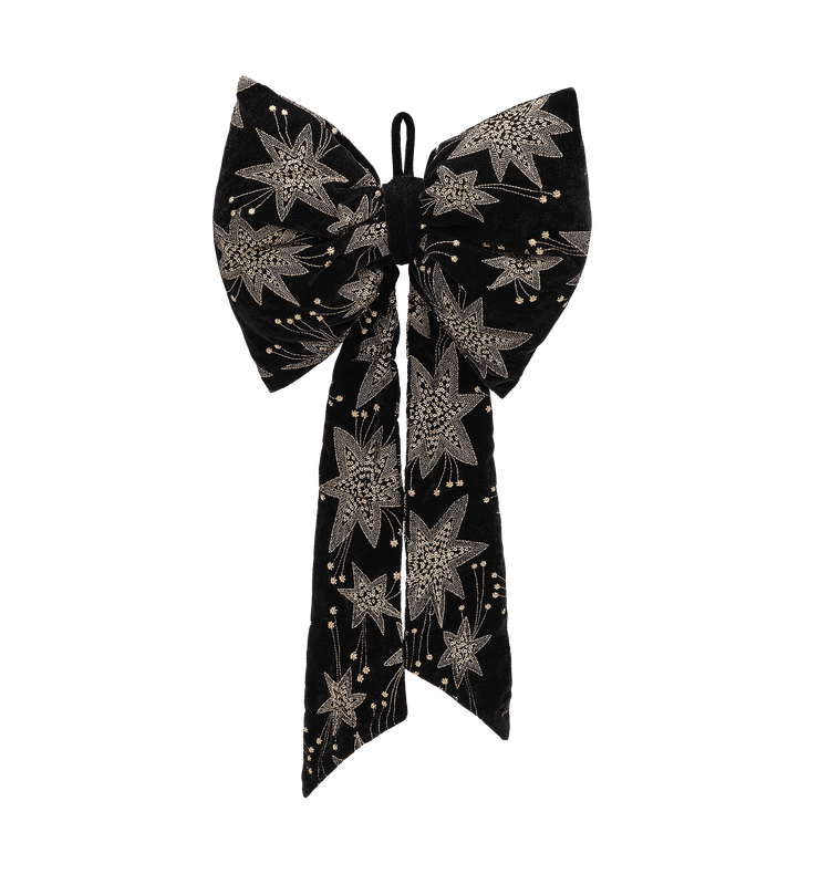 Muur decoratie strik Starry Eve | zwart/goud