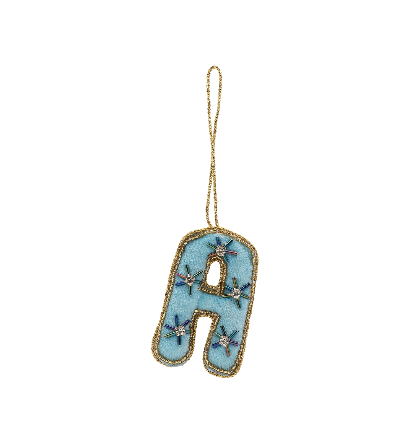 Ornament hanger initiaal | handmade in India, Letter: A