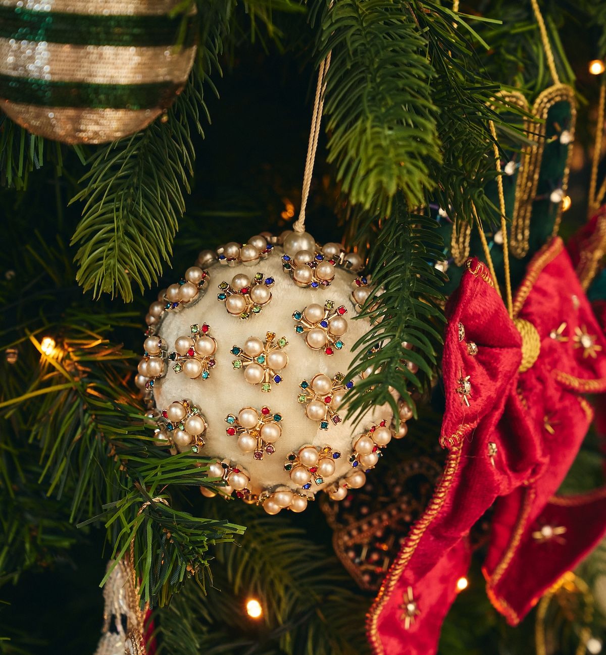 Kerstbal Pearly Delight | ivory