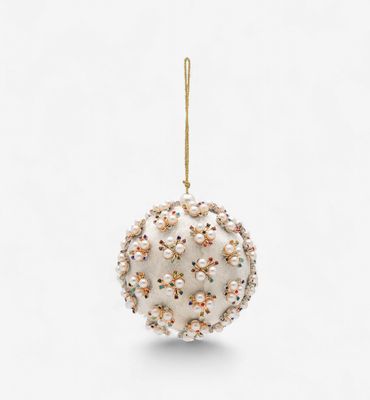 Kerstbal Pearly Delight | ivory