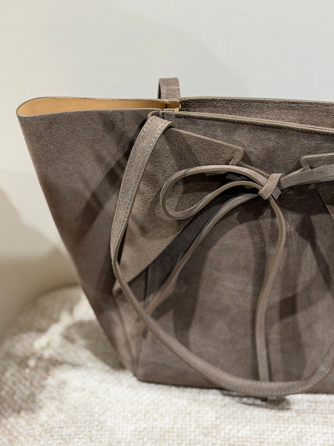 Tas POLLY leer | suède taupe