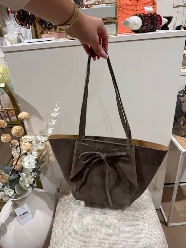 Tas POLLY leer | suède taupe