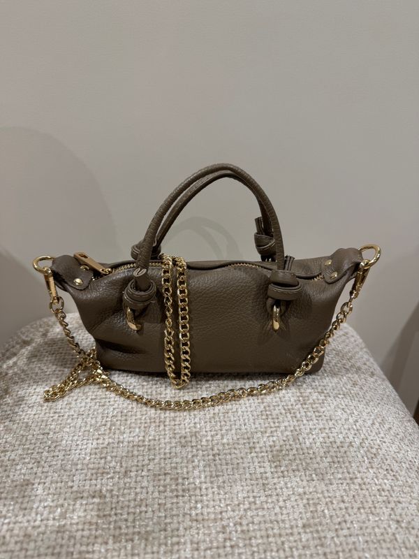 Tas LUNA leer | taupe