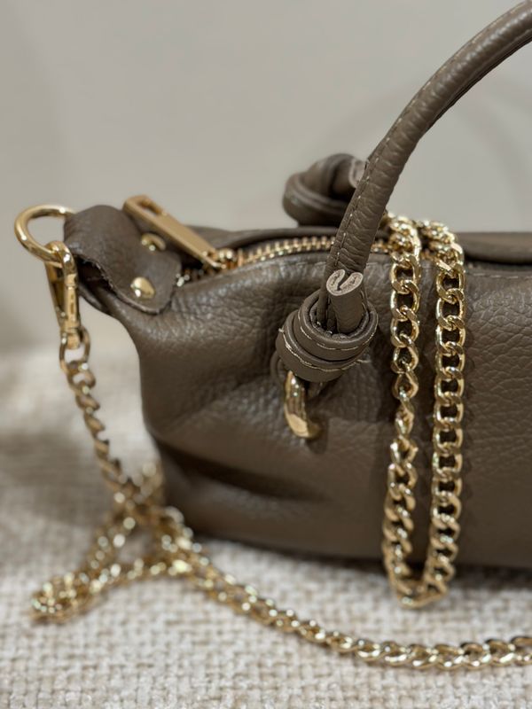Tas LUNA leer | taupe