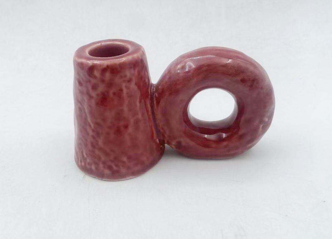 Kandelaar SELO | burgundy - 12,2x5,8x6,7cm