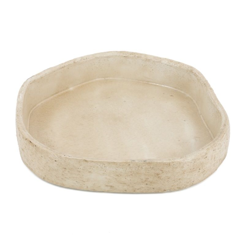 Aardewerk schaal LUNOR | beige - 27x27x5cm