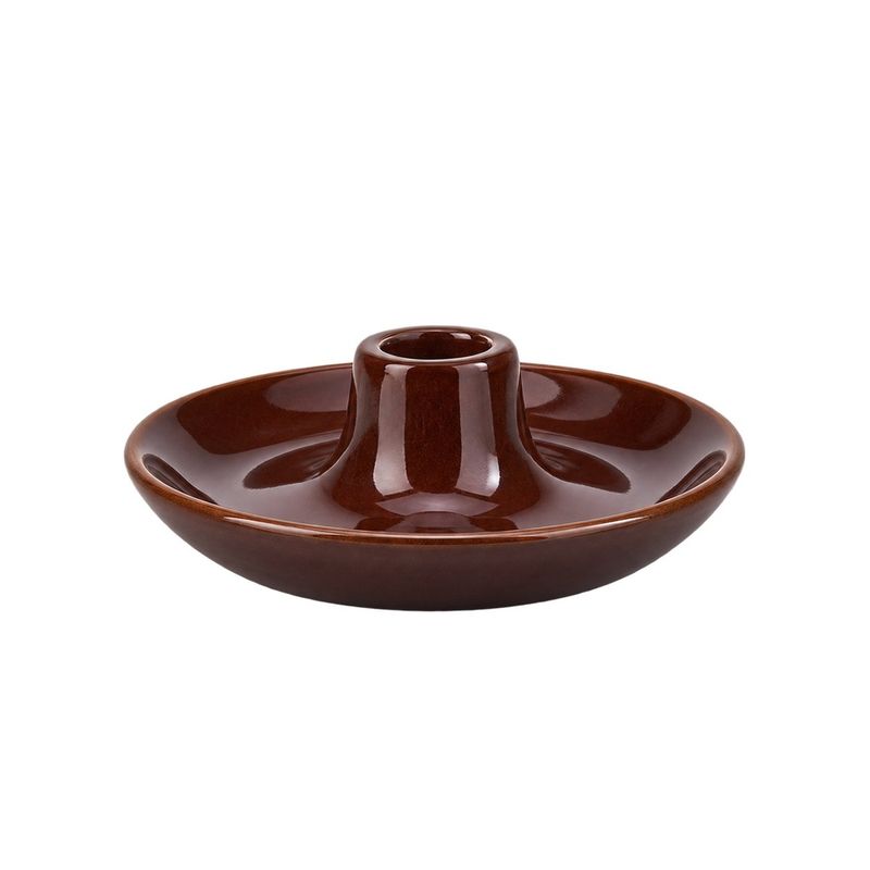 Kandelaar LOWEN | chestnut - 12,8x12,8x3,8cm