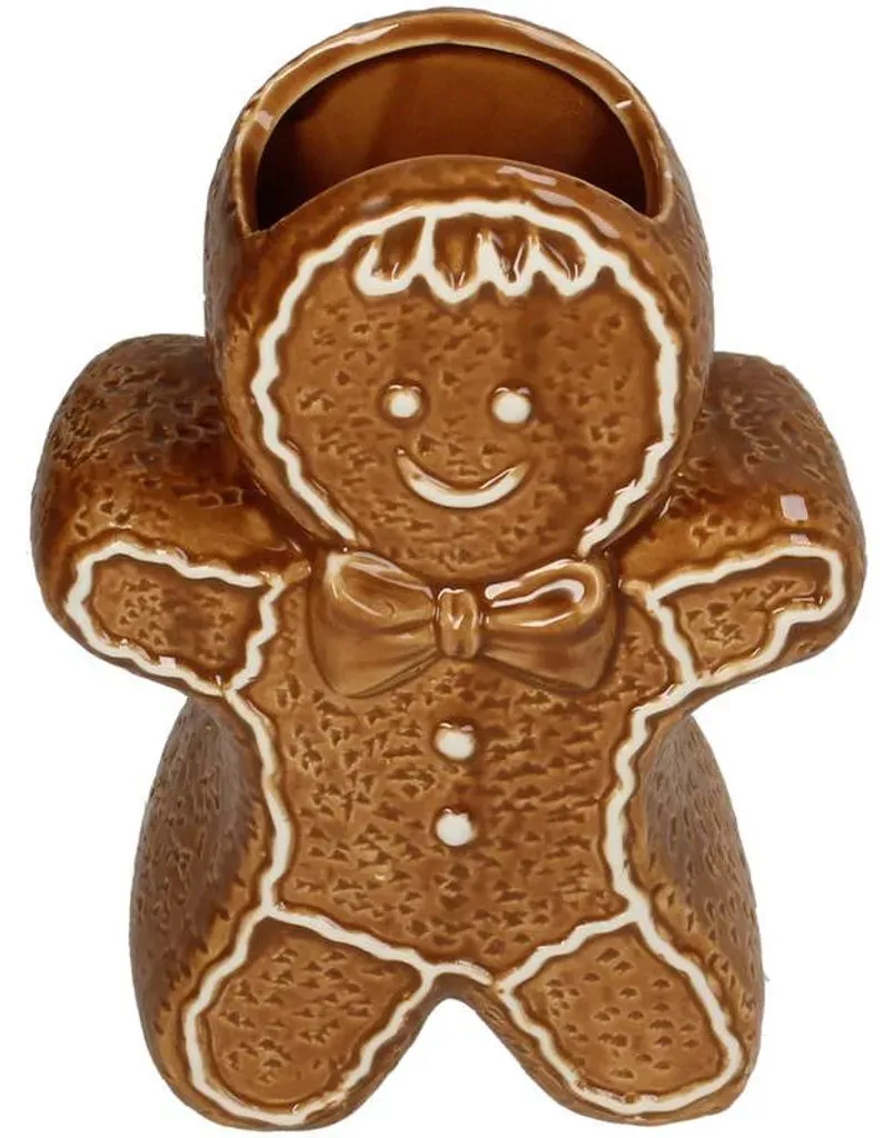 Ornament/vaas Gingerbread, Maat: M - 11,5x6,8x16,2cm