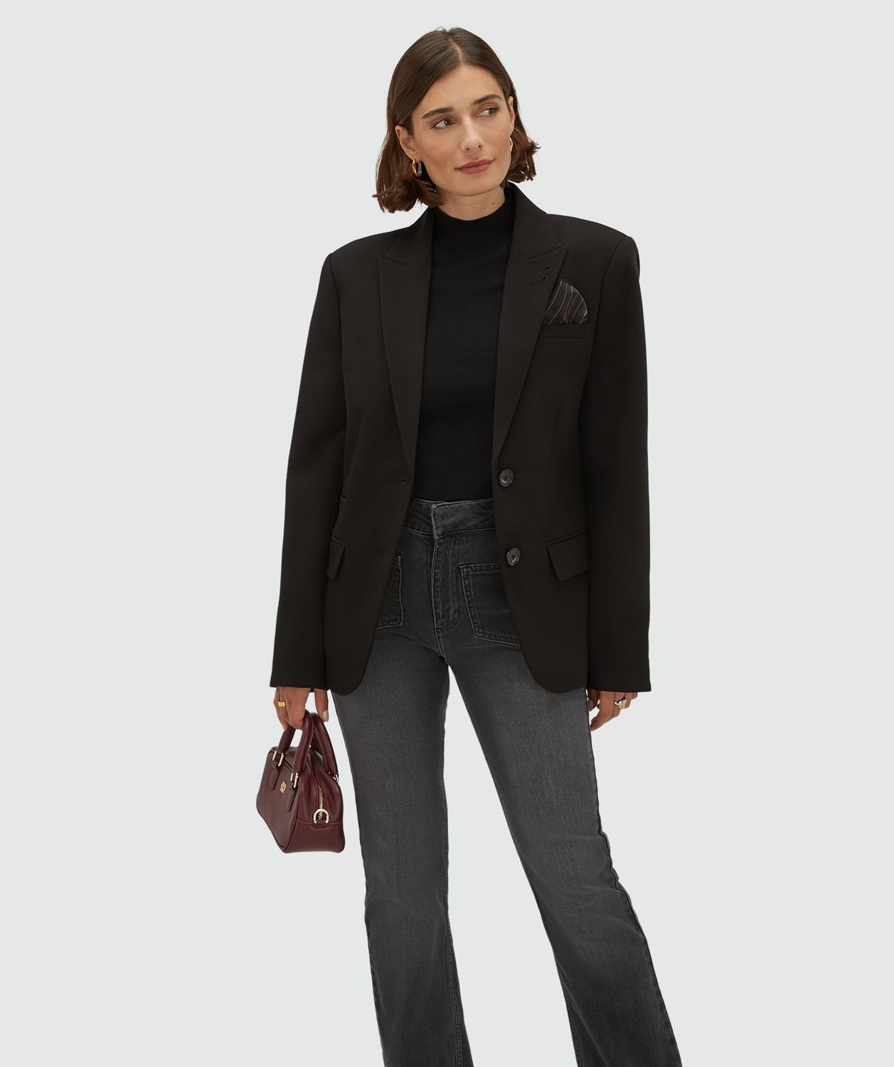 JV-NICK oversized blazer | black