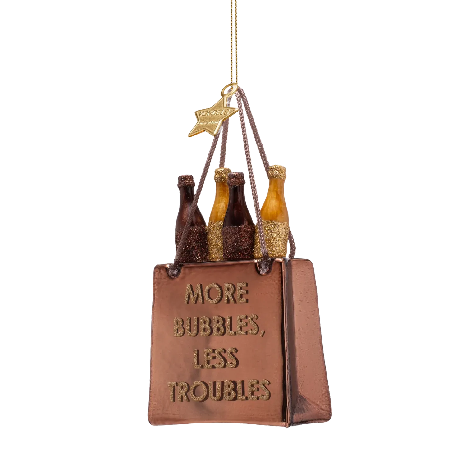Ornament Shopping bag 'More bubbles, les troubles' | Vondels