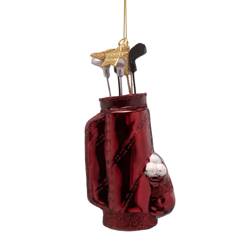 Ornament golfbag burgundy | Vondels