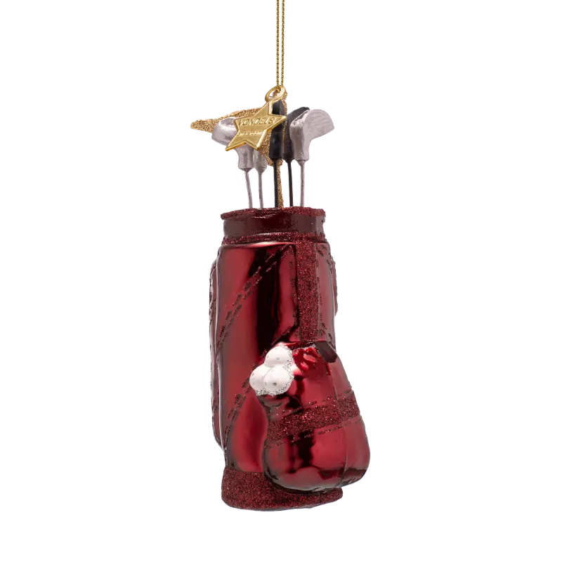 Ornament golfbag burgundy | Vondels