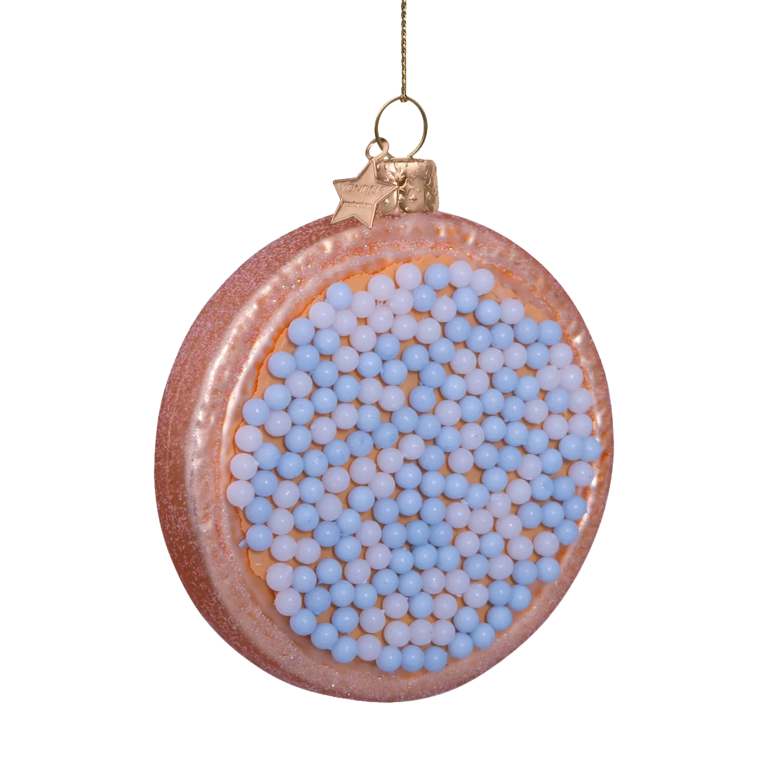 Ornament beschuit met muisjes - blue | Vondels