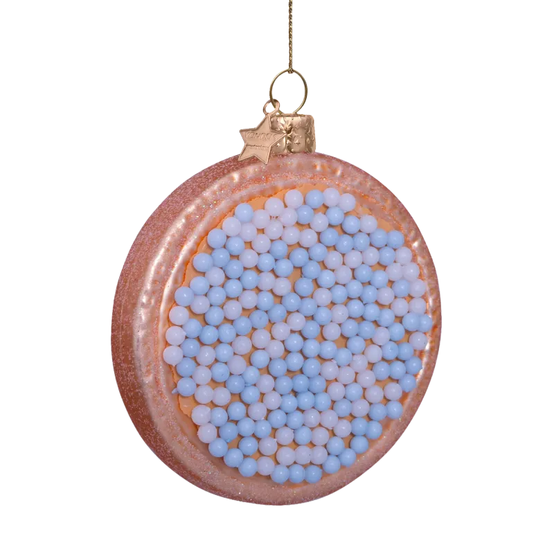 Ornament beschuit met muisjes - blue | Vondels