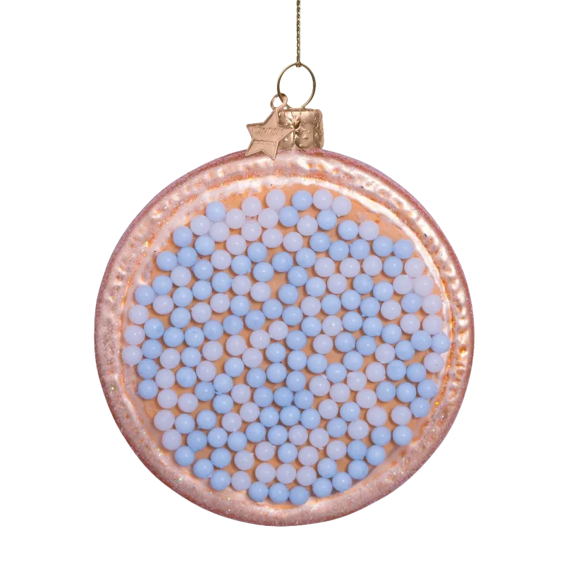 Ornament beschuit met muisjes - blue | Vondels