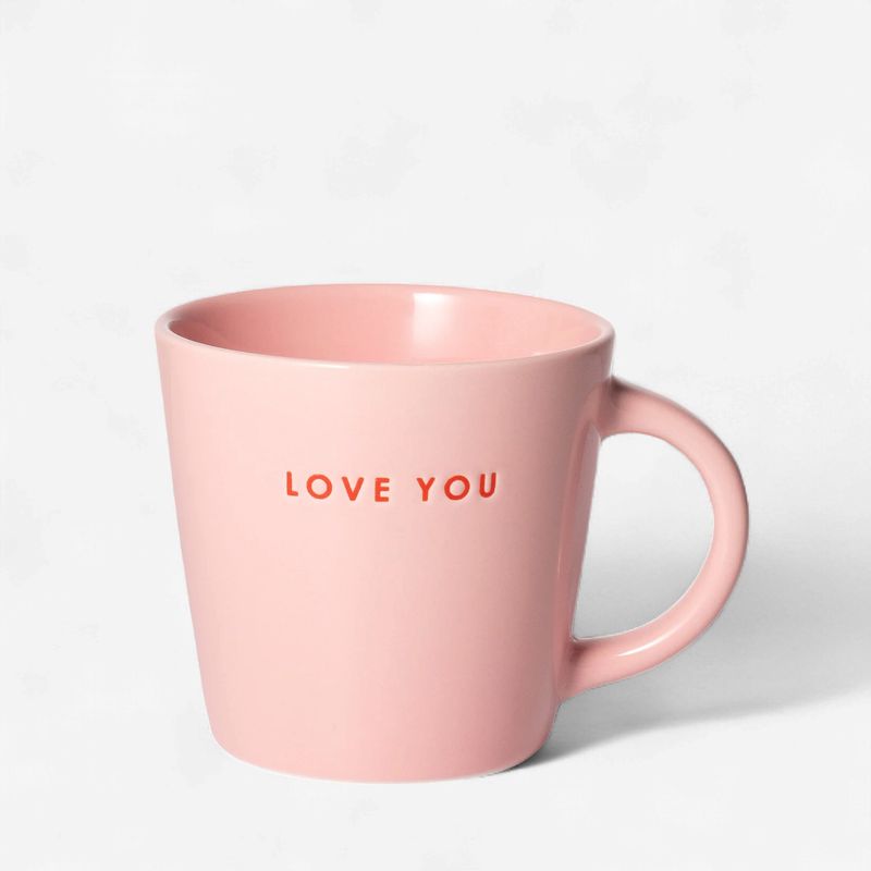 Koffie mok 'LOVE YOU' - pink | 250 ml