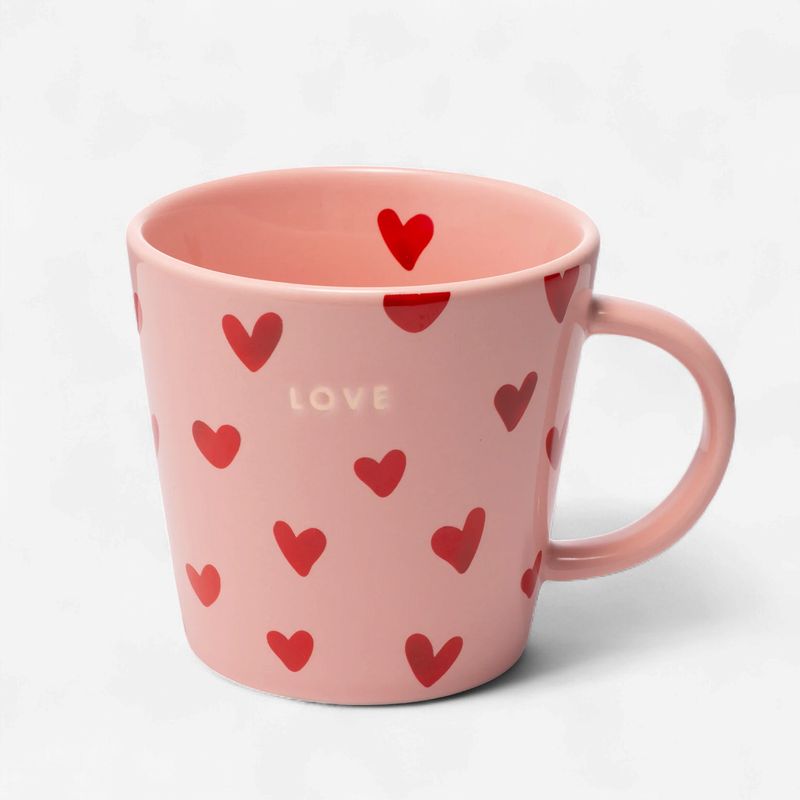 Thee mok 'LOVE' - pink/hearts | 350 ml