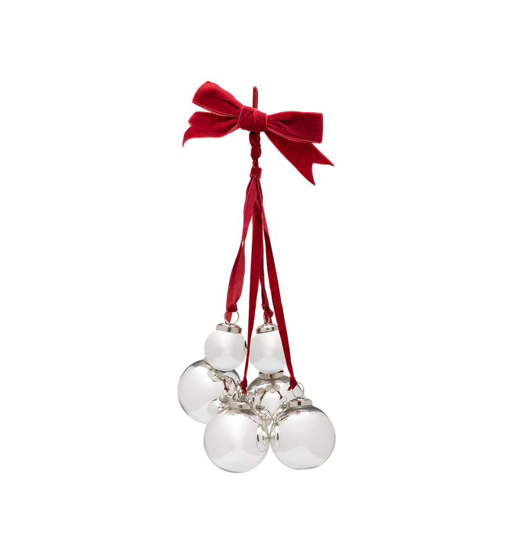Holiday Droplets kerstballen muurdecoratie | zilver