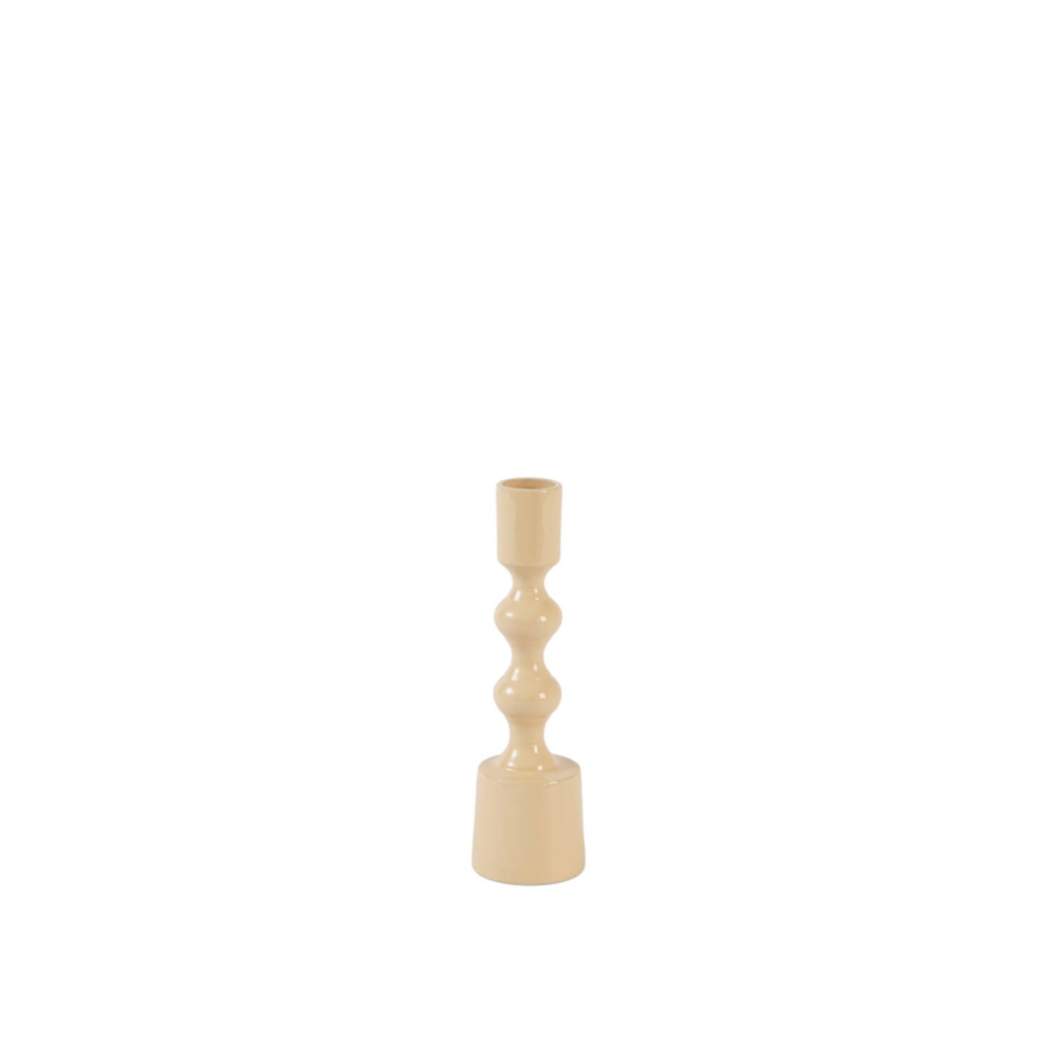 Kandelaar BABIMO | glans zand, Maat: M - Ø4,5x16cm