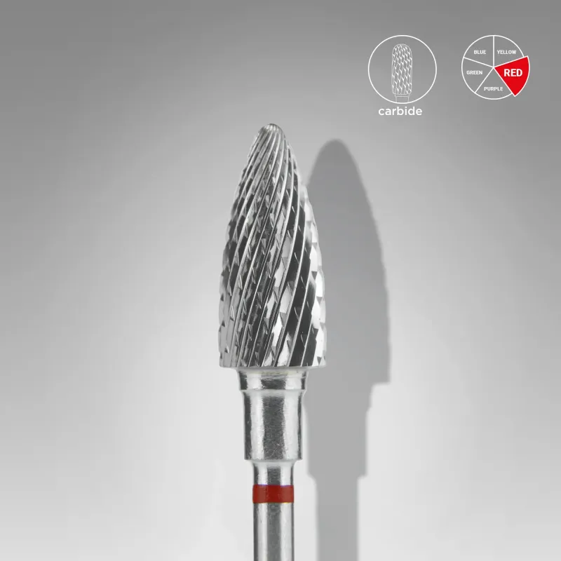 Hartmetallfräse "Kegel" rot EXPERT, Durchmesser 6 mm / Arbeitslänge 14 mm FT110R060/14
