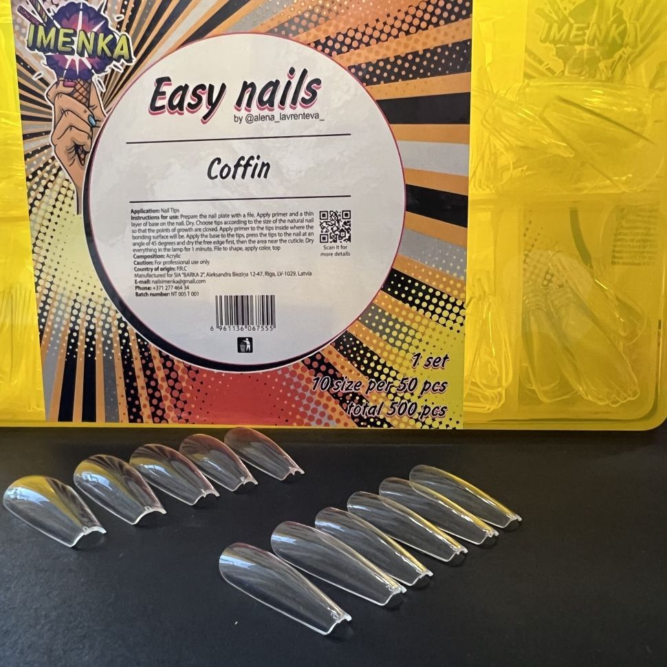 Imenka Easy nails Gel Tips "Coffin"