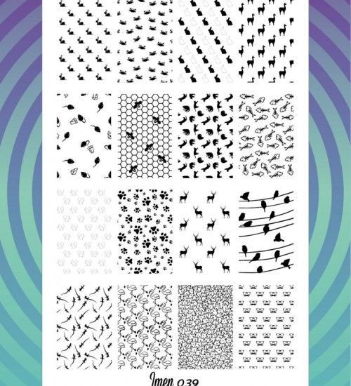 Stamping Platte Schablone Nr. 39 von Imen