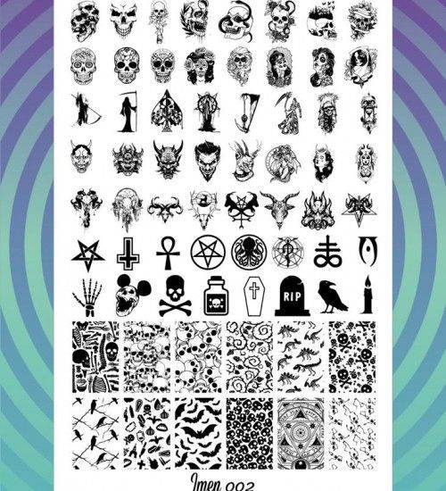 Stamping Platte Schablone Nr. 02 von Imen