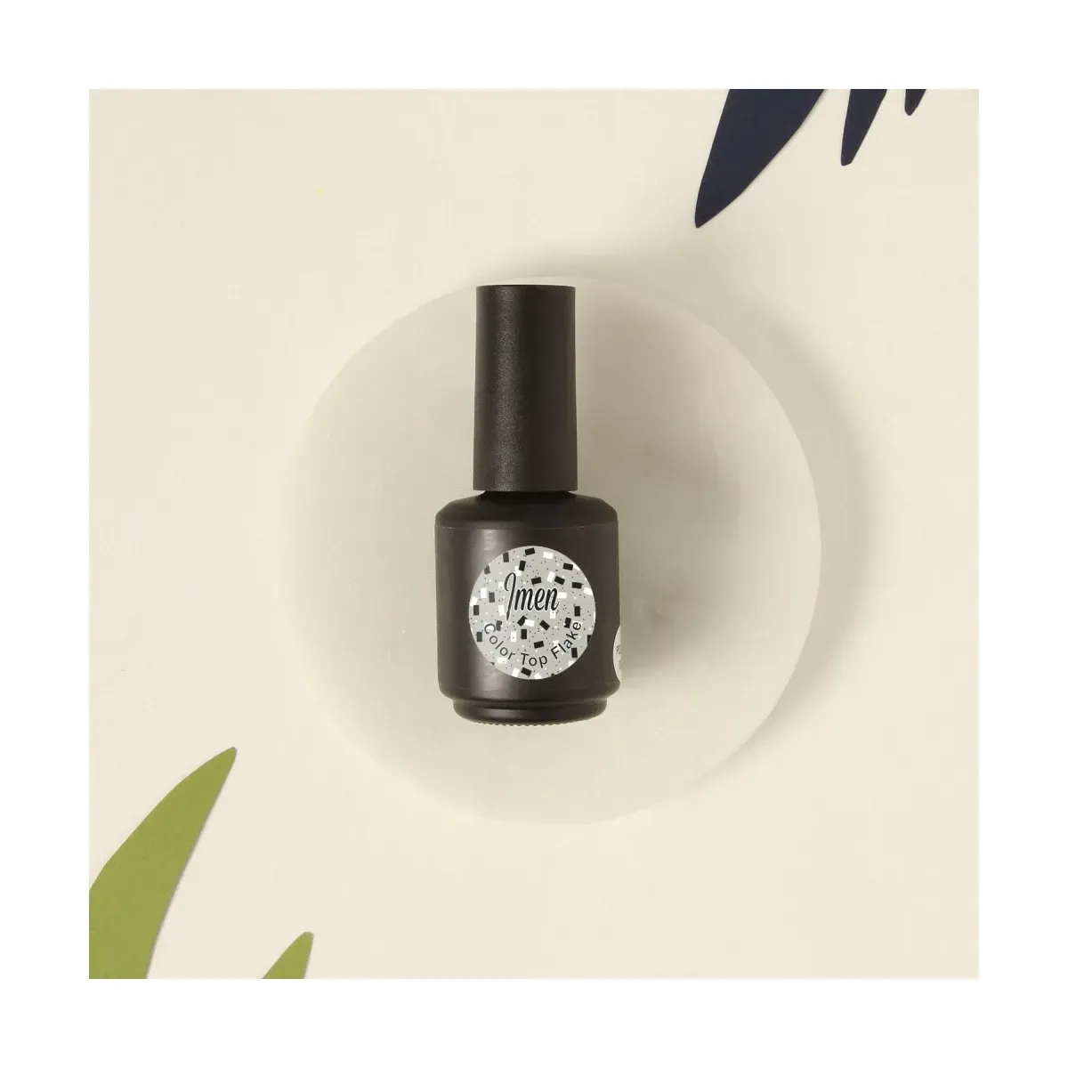 UV/LED Color Top Effekt Imen Flakes black-white 15 ml