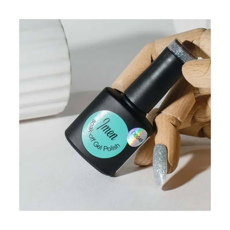 Gel Polish Imen DB049 Silver Blue Violet Diamond Glitter 12ml