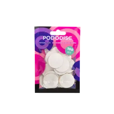 Weiße Nachfüllpads für Pedikürescheibe Pododisc Staleks Pro L, Körnung 100  PDF-25-100W