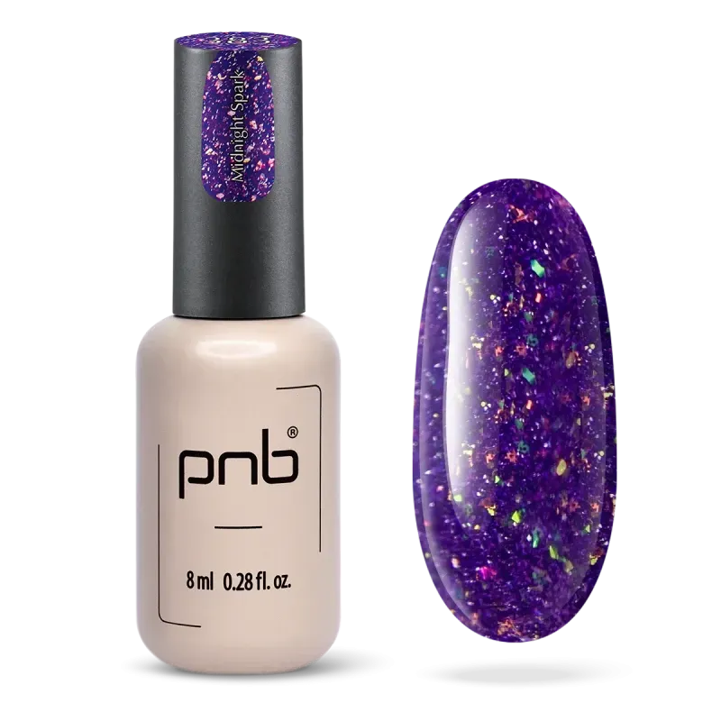 UV/LED Gel Polish Nagellack PNB "Midnight Spark" 383