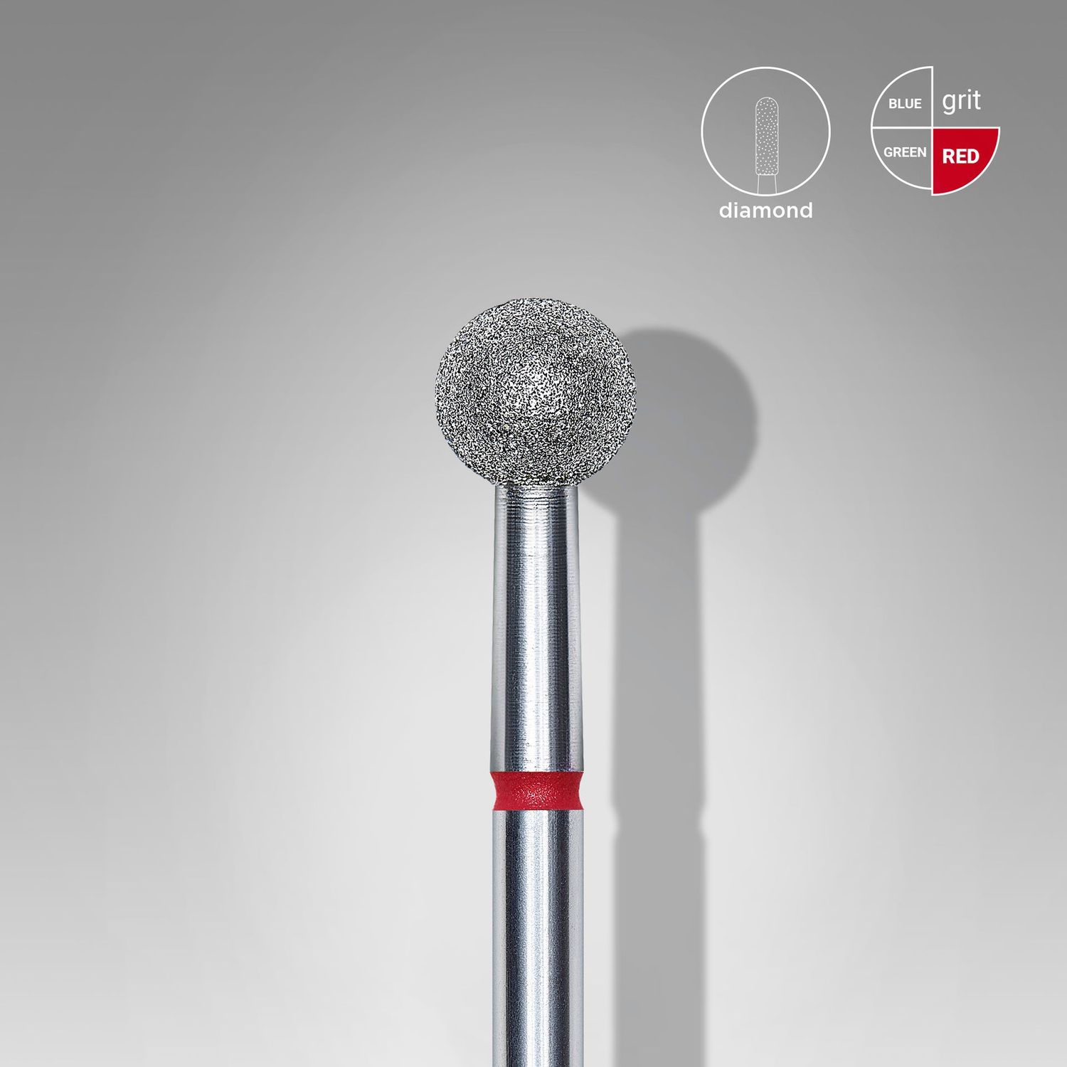 Staleks Diamantschleifaufsatz - "Kugel" rot 5mm - FA01R050
